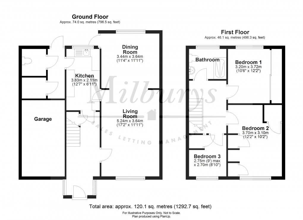 Floorplan for Sibland Way, Thornbury, South Gloucestershire