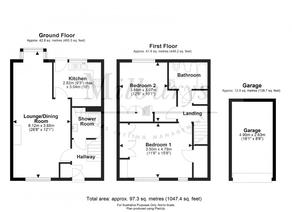 Floorplan for Courville Close, Alveston, South Gloucestershire