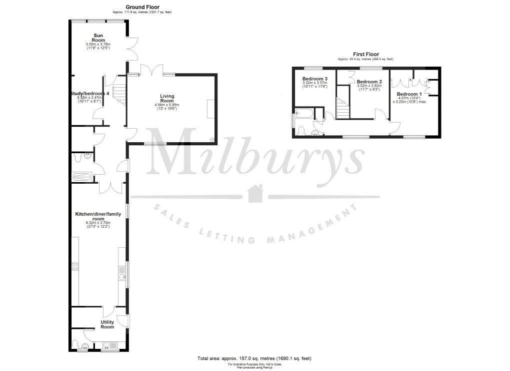 Floorplan for Tytherington, Wotton-under-Edge, Gloucestershire