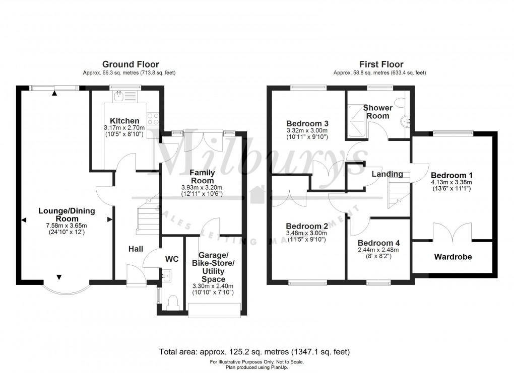 Floorplan for Pentland Avenue, Thornbury, South Gloucestershire