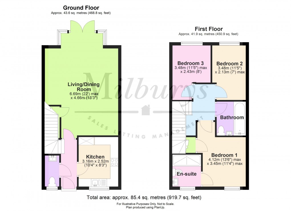 Floorplan for Charles Court, Yate, South Gloucestershire