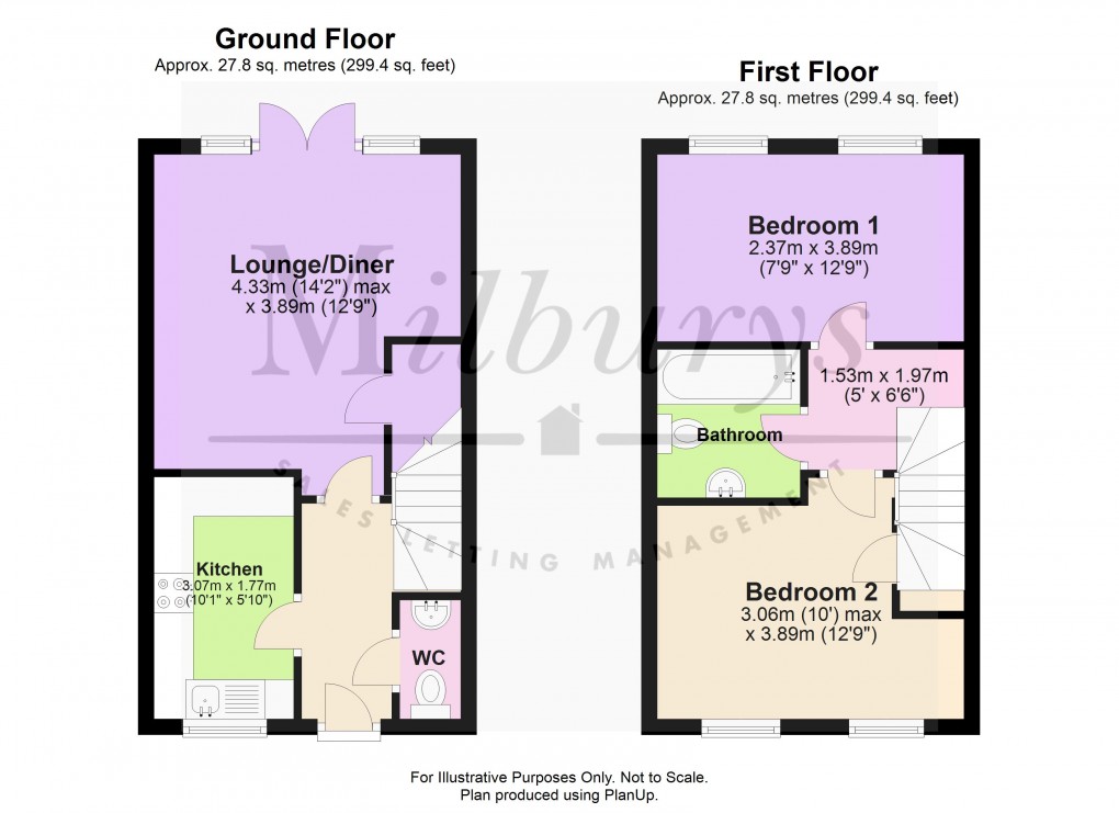 Floorplan for Fitzgibbon Close, Yate, South Gloucestershire