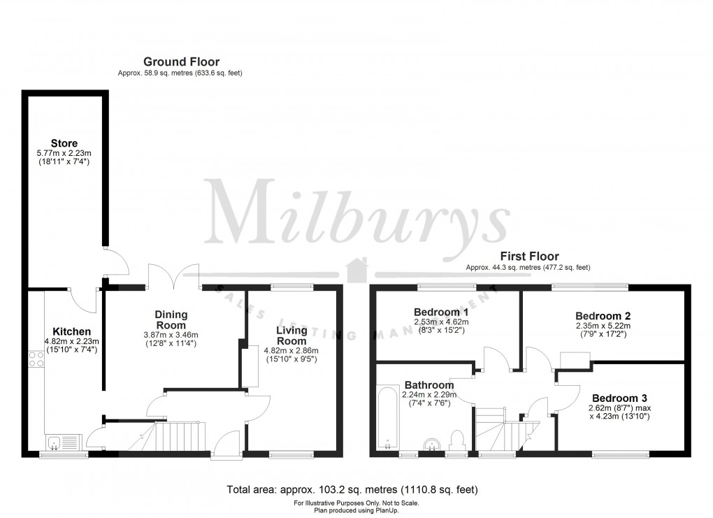 Floorplan for Hawthorn Crescent, Thornbury, South Gloucestershire