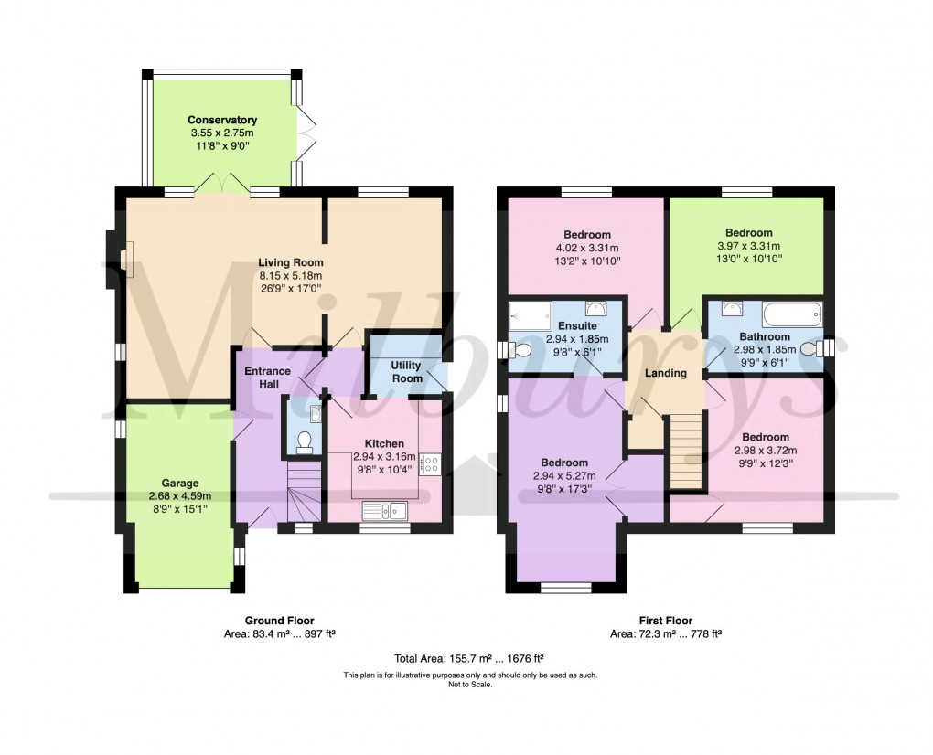 Floorplan for Partridge Close, Yate, South Gloucestershire