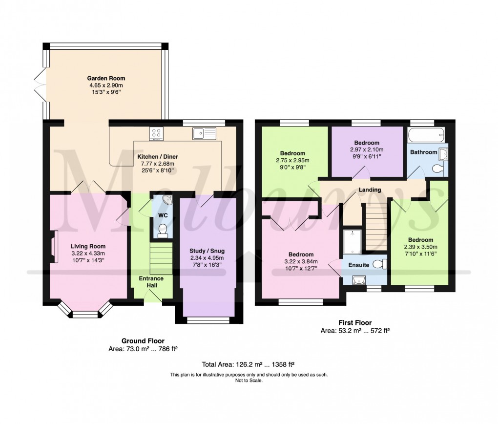 Floorplan for Pear Tree Hey, Yate, South Gloucestershire