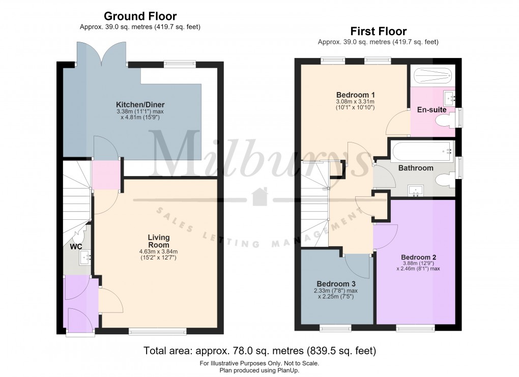 Floorplan for Crosby Road, Yate, South Gloucestershire