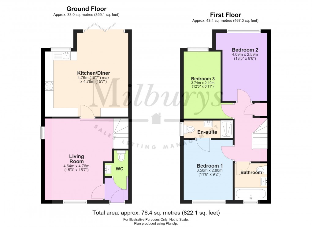 Floorplan for Broad Lane, Yate, South Gloucestershire