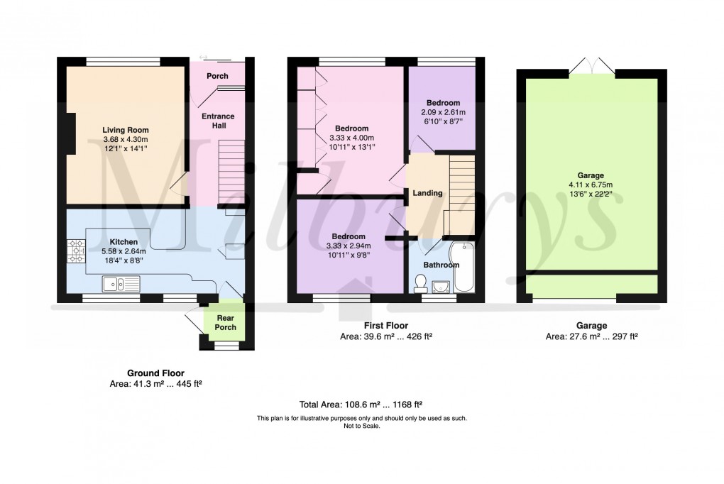 Floorplan for Toddington Close, Yate, South Gloucestershire