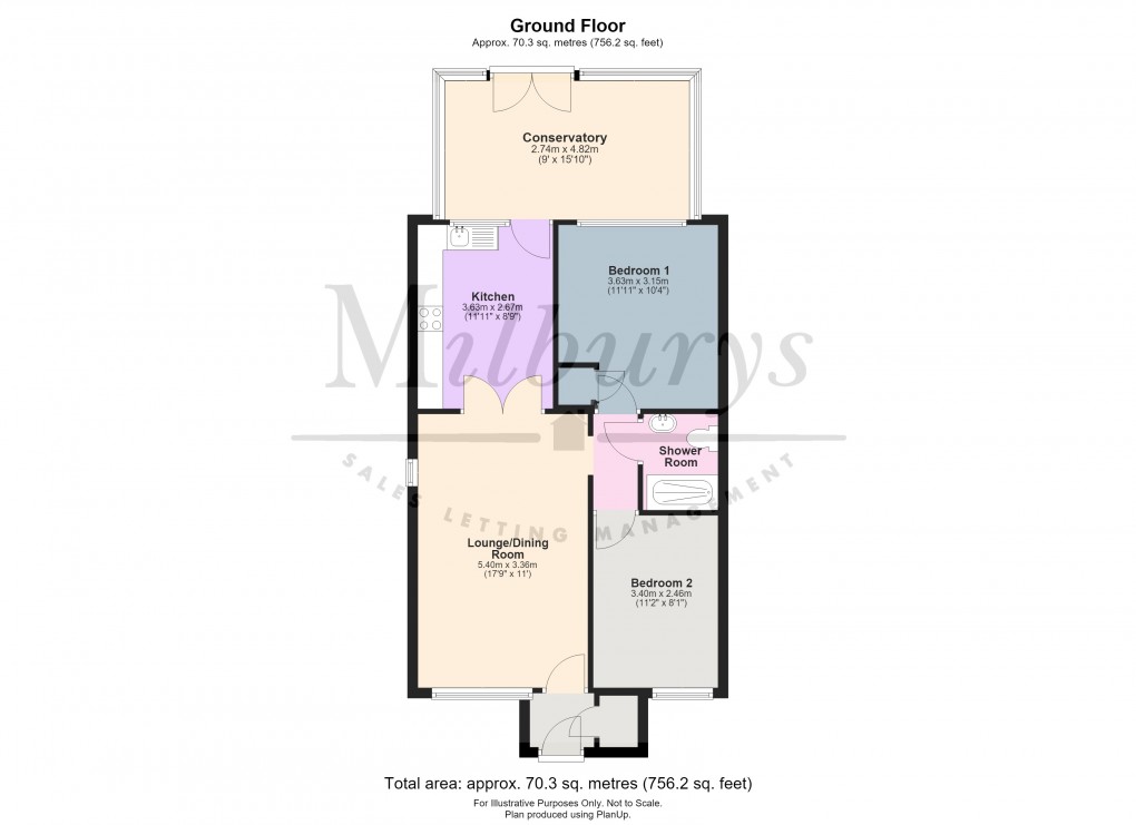 Floorplan for Melbourne Drive, Chipping Sodbury, Bristol