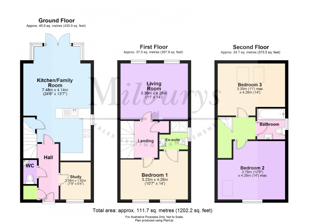 Floorplan for Derham Crescent, Yate, South Gloucestershire