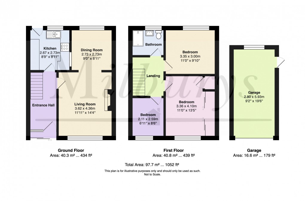 Floorplan for Highworth Crescent, Yate, South Gloucestershire