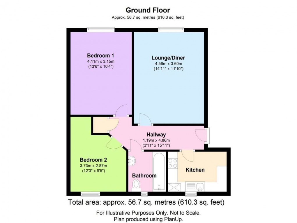 Floorplan for Leaze Close, Thornbury, BS35