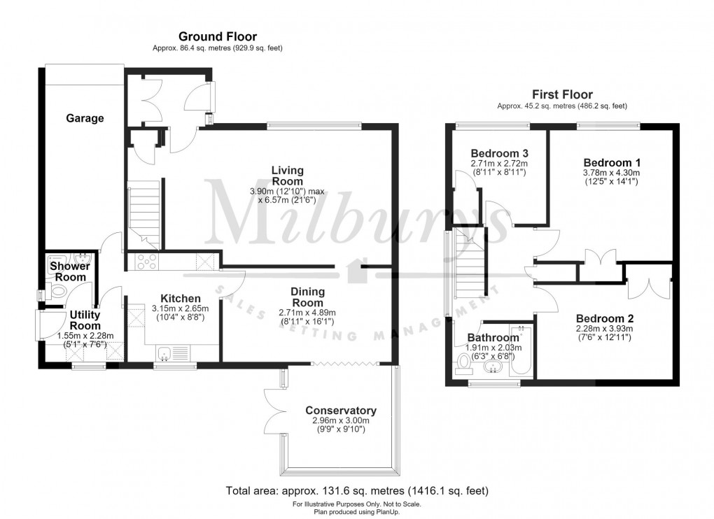 Floorplan for The Paddocks, Thornbury, BS35