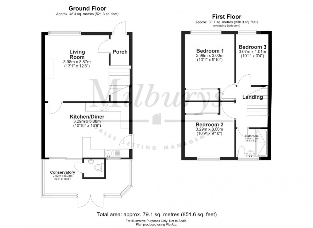 Floorplan for Hazel Crescent, Thornbury, BS35
